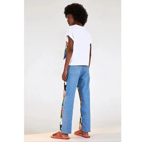 Levi's x FARM Ribcage Straight Cropped Jeans - Picture 5 of 5